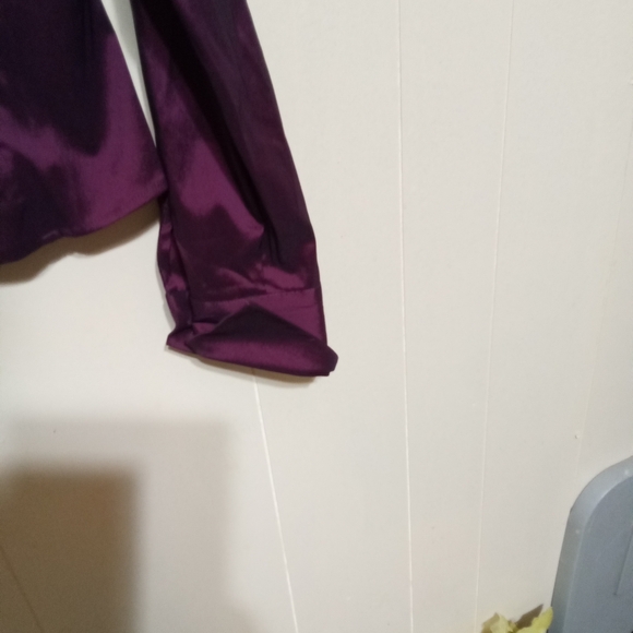 Samuel Dong Purple Satin Blouse - Picture 6 of 6